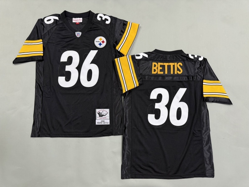 Men 2025 Pittsburgh Steelers #36 Bettis black Throwback Limited NFL Jersey style 003->pittsburgh steelers->NFL Jersey